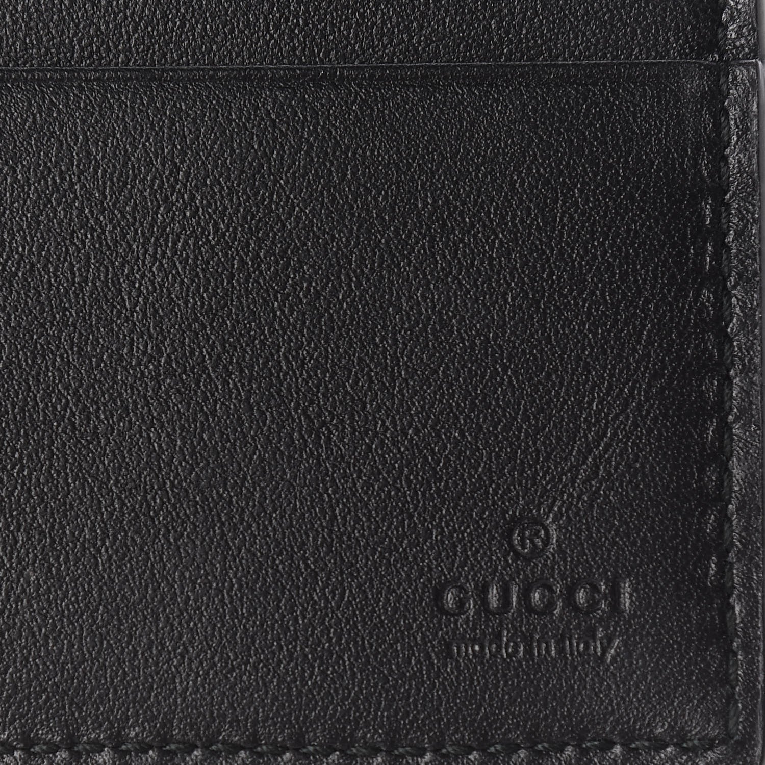 Gucci Calfskin Blade Embroidered Card Case Black 8 of 8