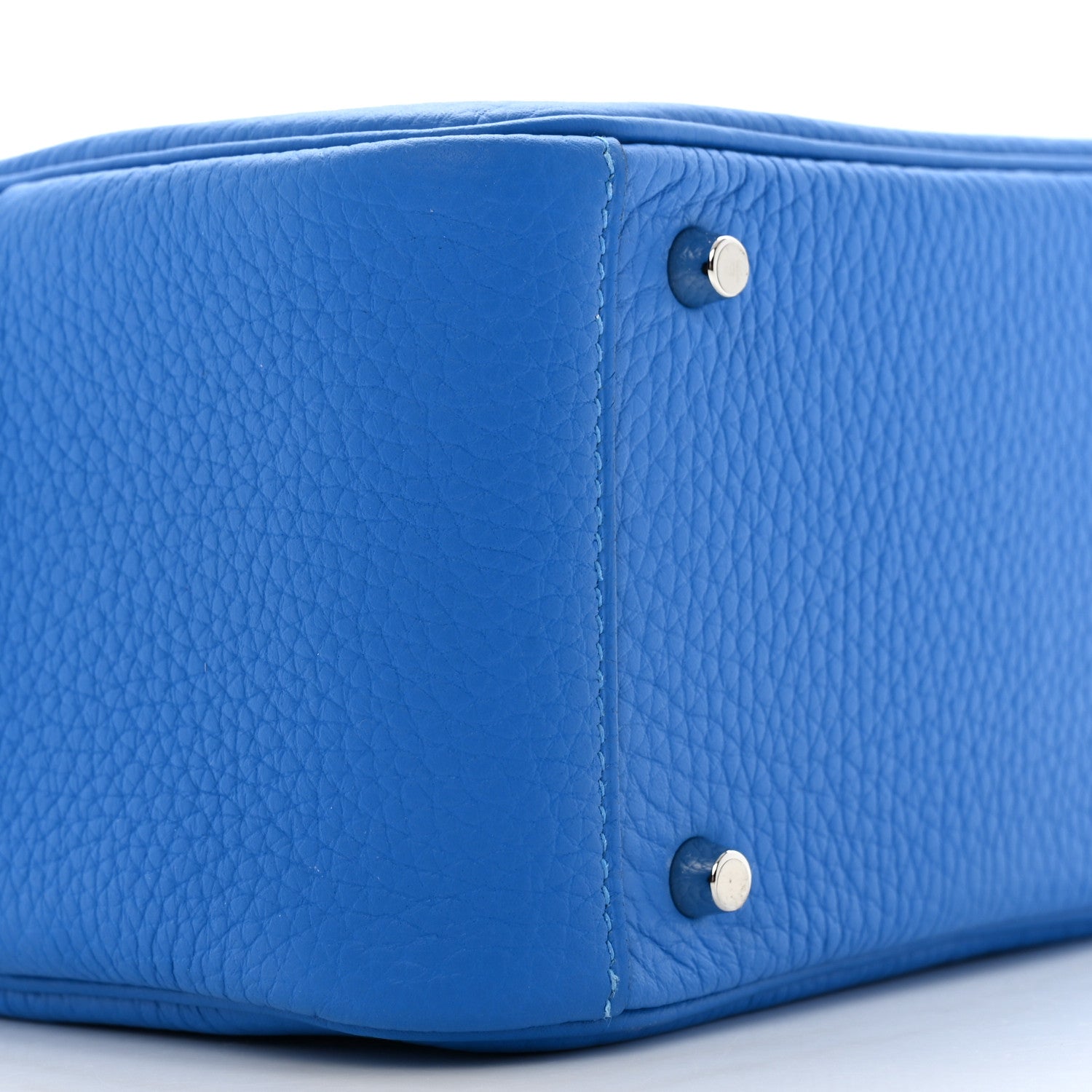 Hermes Taurillon Clemence Mini Lindy 20 Bleu Hydra 9 of 11