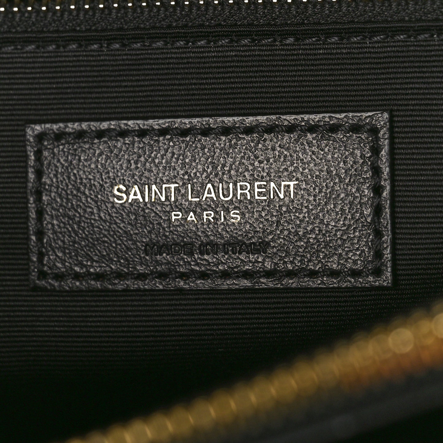 Calfskin Y Quilted Monogram Large Loulou Chain Satchel Black