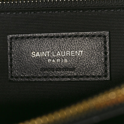 Saint Laurent Calfskin Y Quilted Monogram Large Loulou Chain Satchel Black 6 of 8