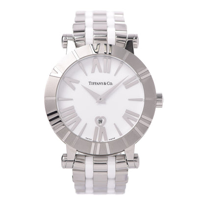 Tiffany Stainless Steel Ceramic 36mm Atlas Quartz Watch 1 of 8