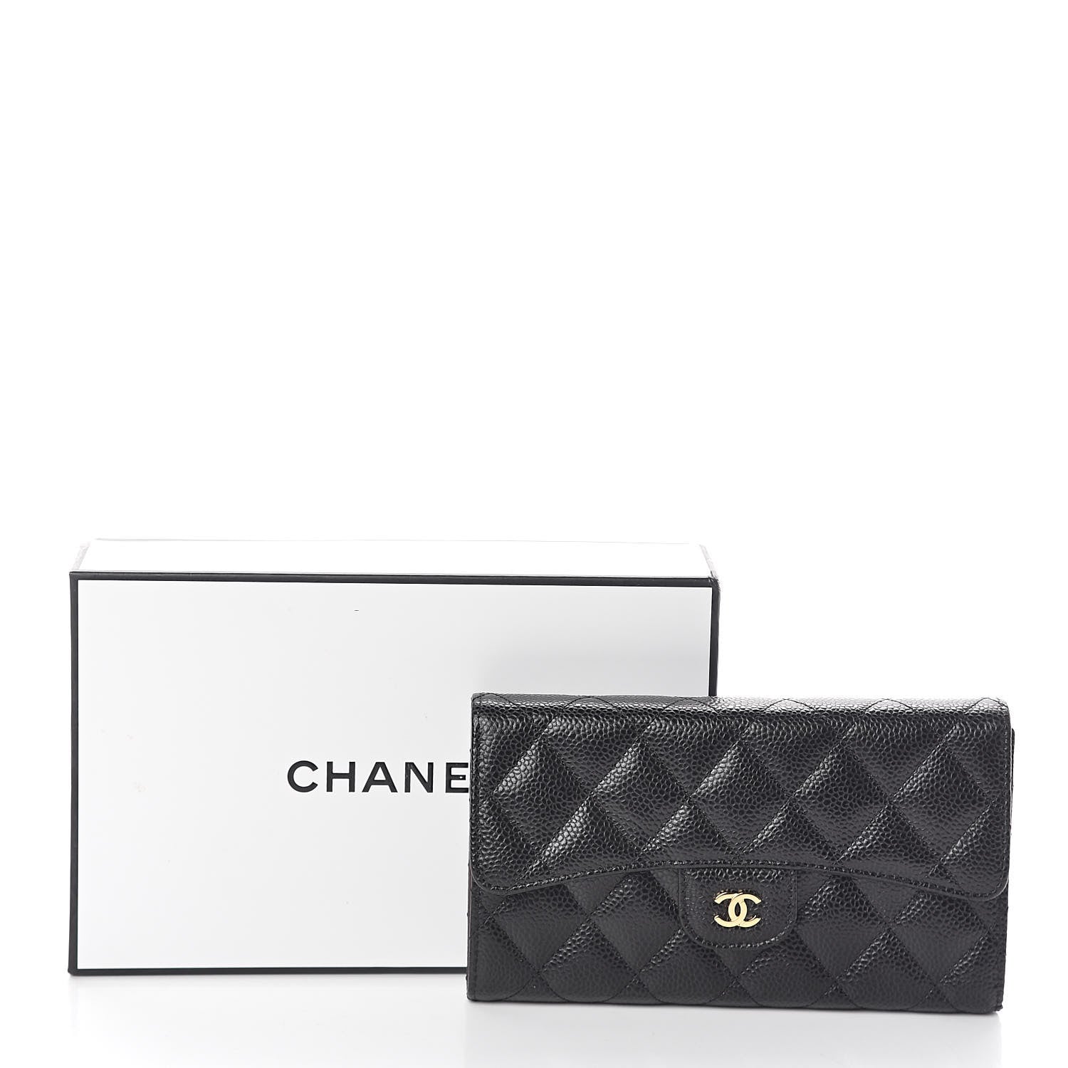 Chanel Caviar Quilted Large Flap Wallet Black 9 of 9