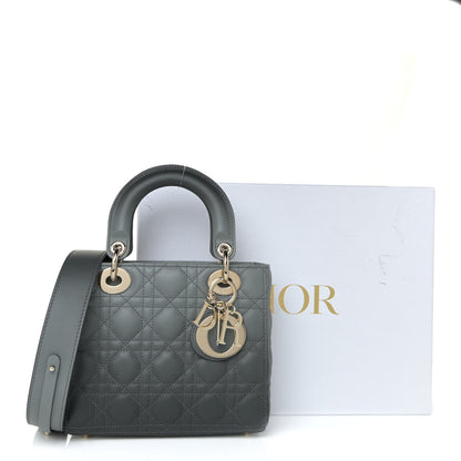 Christian Dior Lambskin Cannage Gradient Small My ABCDior Lady Dior Grey 13 of 13