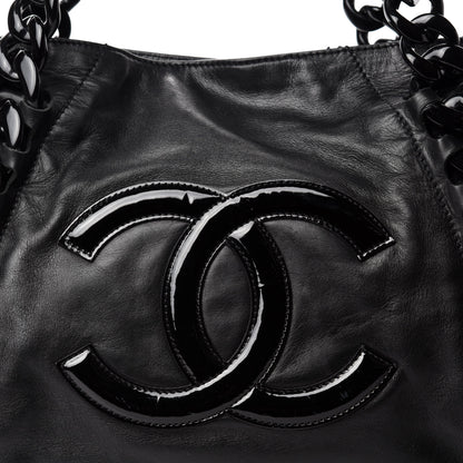 Chanel Calfskin Modern Chain Rhodoid East West Tote Black 10 of 10