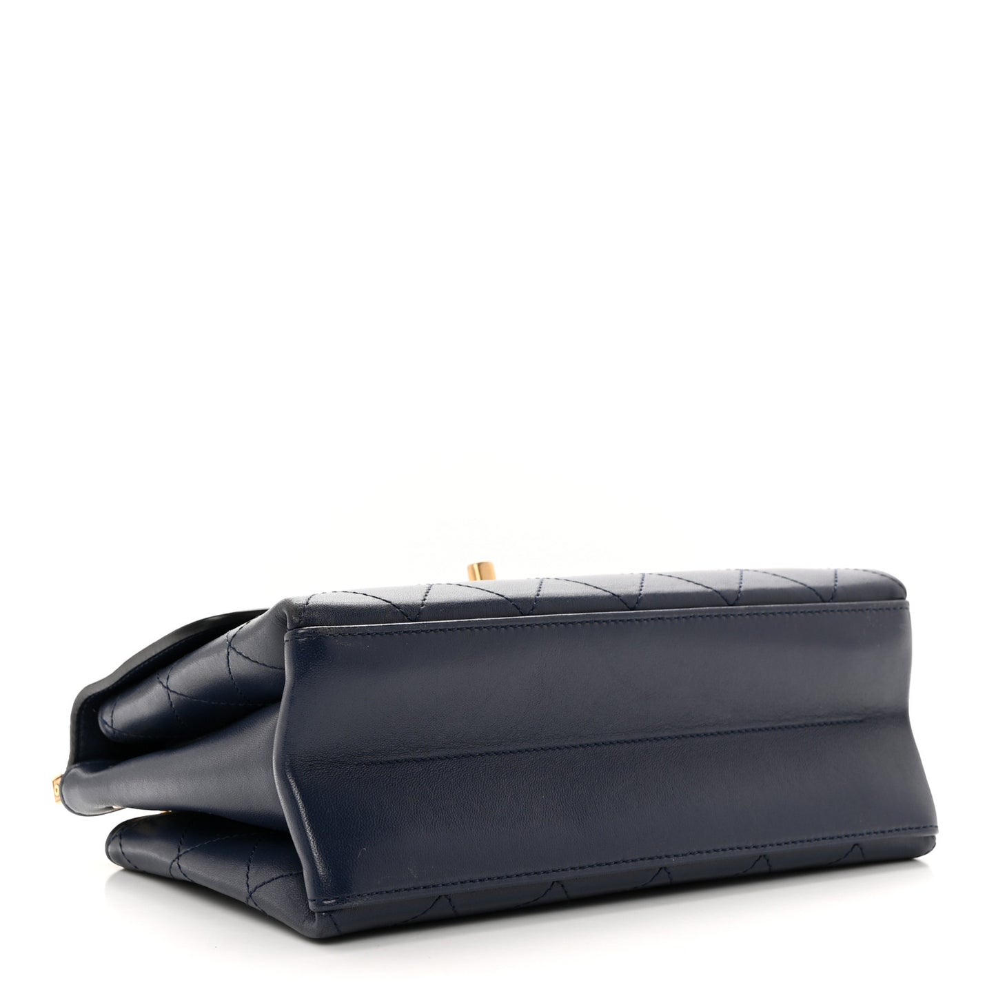 Lambskin Stitched Coco Luxe Medium Flap Blue