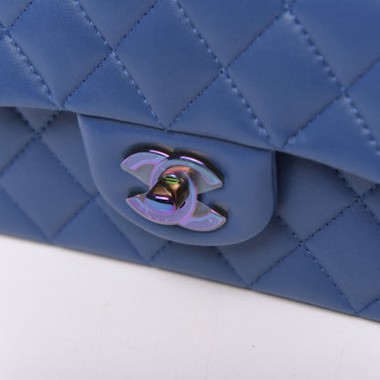 Chanel Lambskin Quilted Mini Rectangular Flap Blue Purple 9 of 12