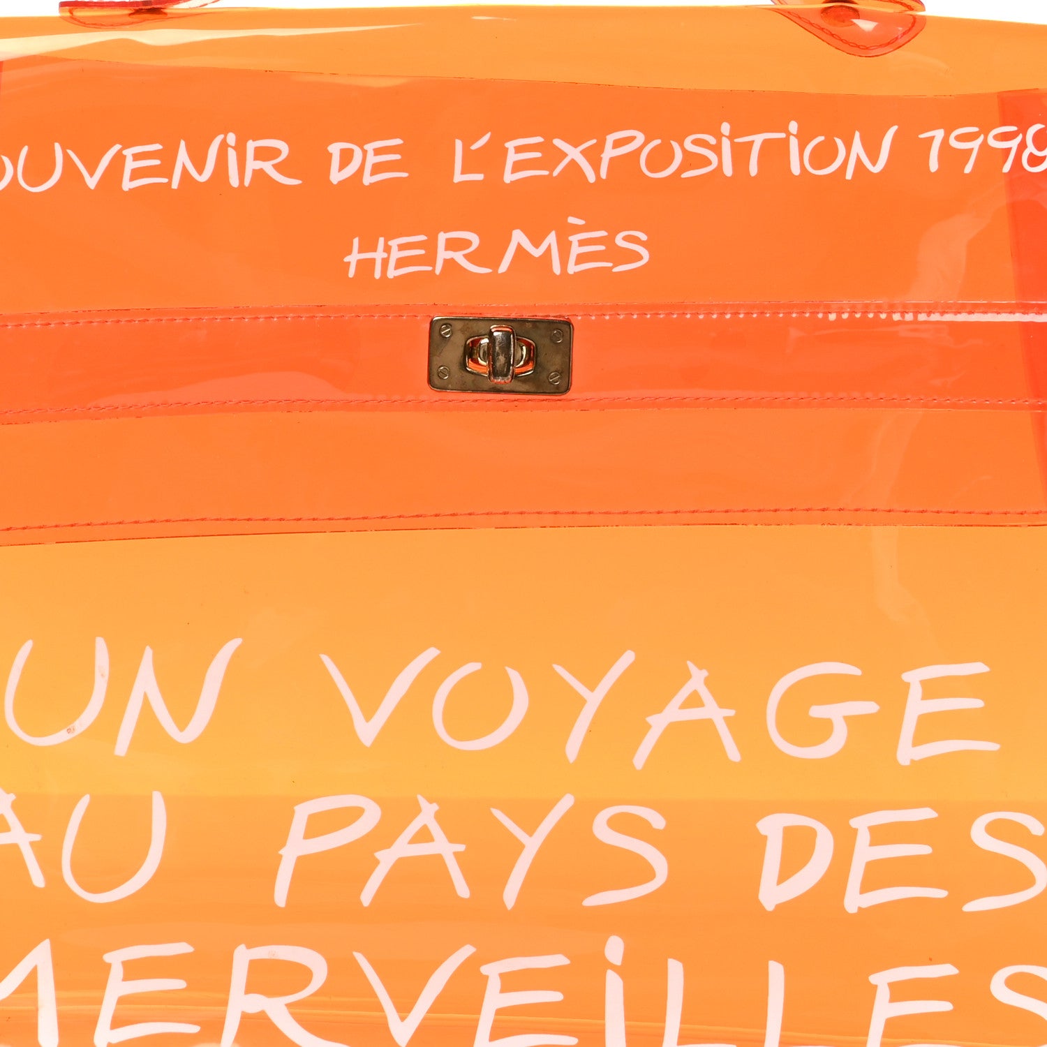 Hermes Vinyl Souvenir De L'Exposition Kelly Orange 5 of 9
