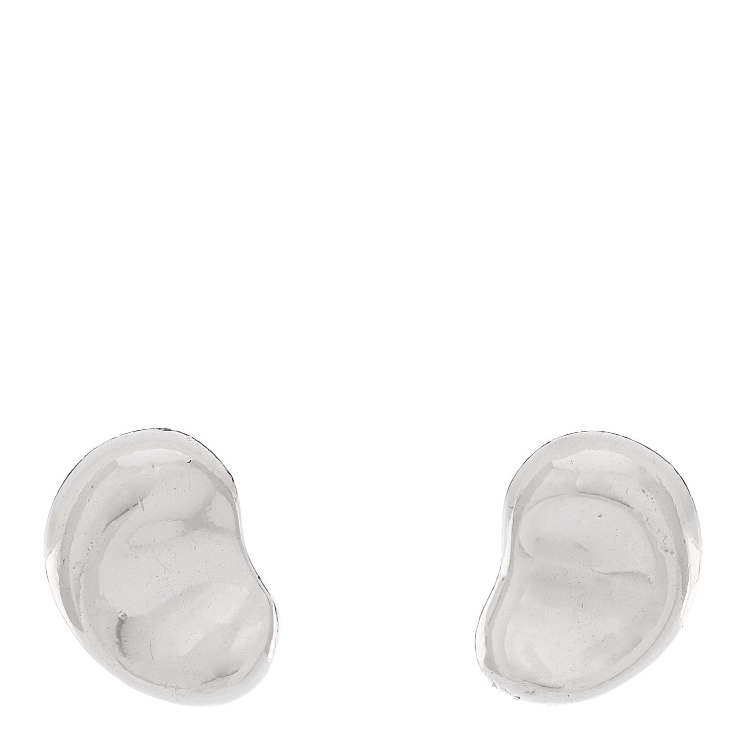 Tiffany Sterling Silver 12mm Elsa Peretti Bean Earrings 1 of 4