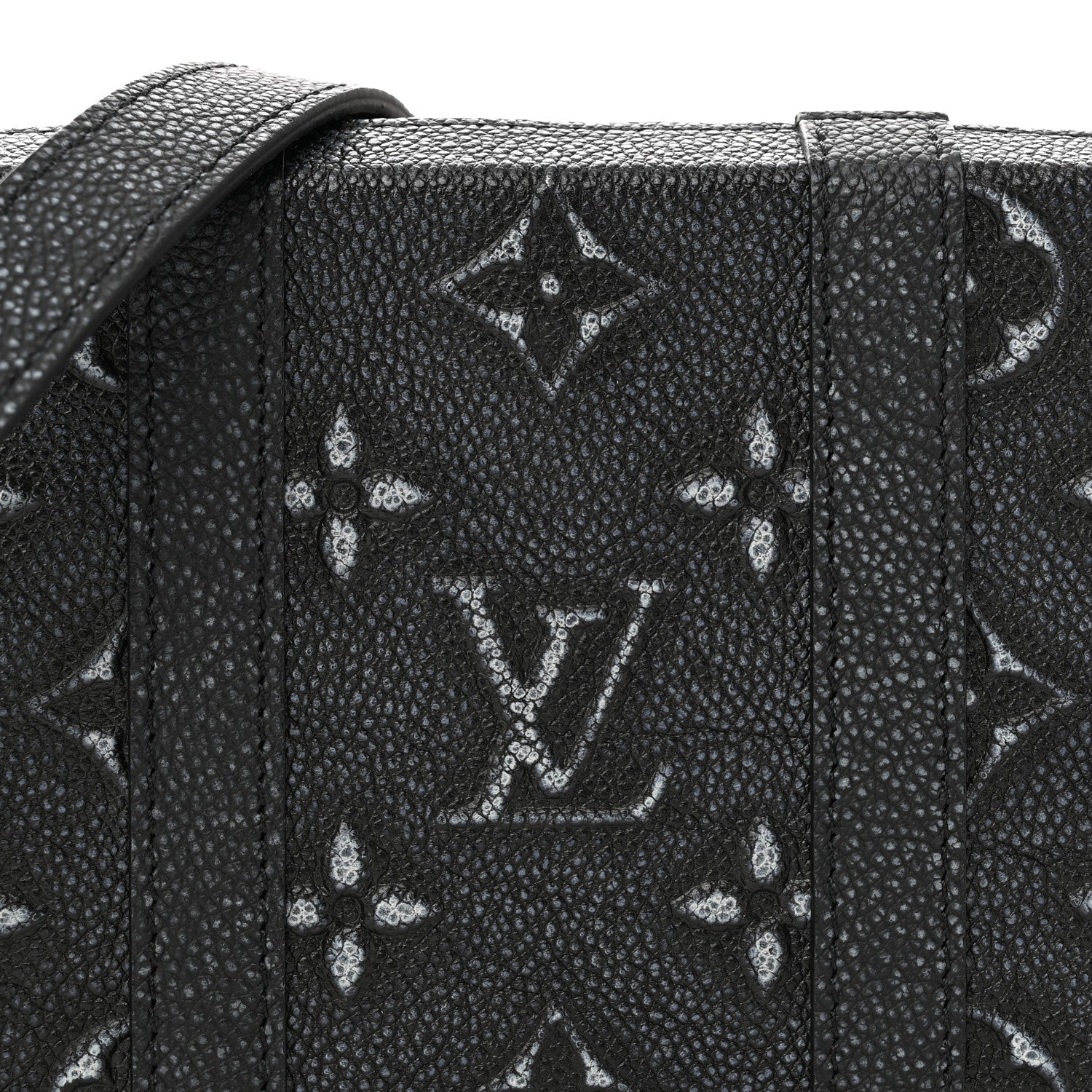 Louis Vuitton Faded Calfskin Monogram Soft Trunk Wallet Charcoal 7 of 10
