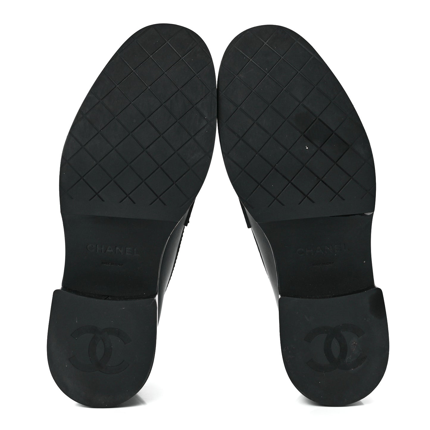 Calfskin CC Platform Loafers 38.5 Black