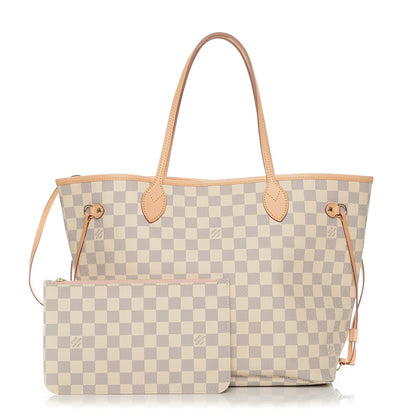 Louis Vuitton Damier Azur Neo Neverfull MM Rose Ballerine 1 of 8