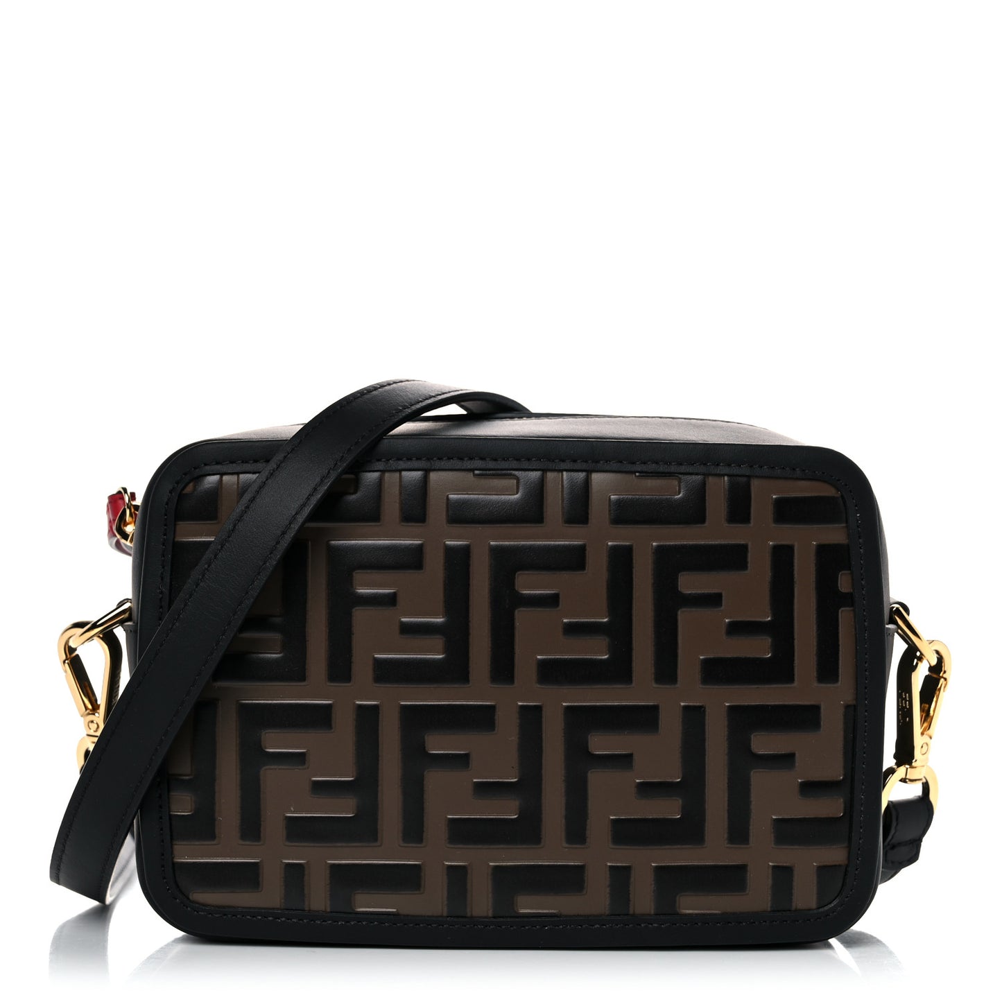 Vitello Century Bi-Color FF 1974 Embossed Mini Camera Case Maya Black