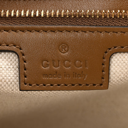 Gucci Suede Roxy Calfskin Large Blondie Top Handle Flap Bag Light Brown 6 of 11