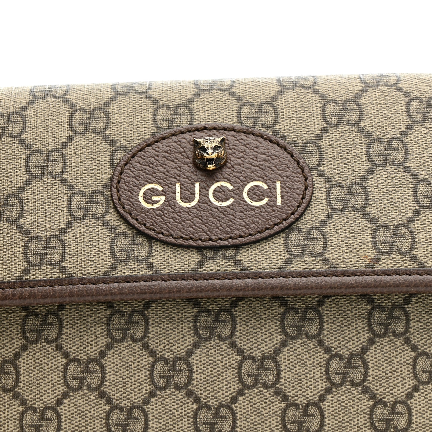 GG Supreme Monogram Neo Vintage Web Belt Bag Brown