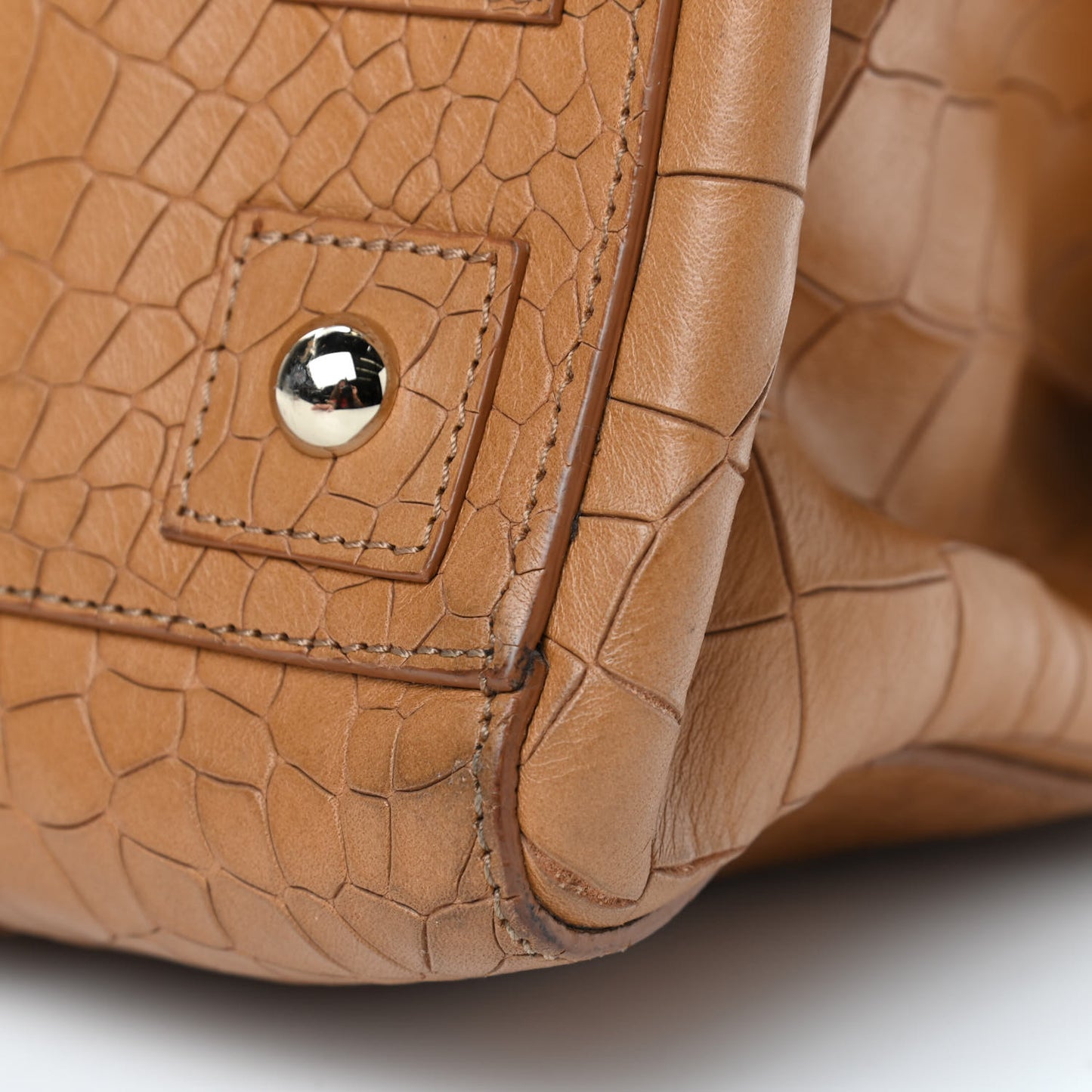 Crocodile Embossed Bayswater Camel