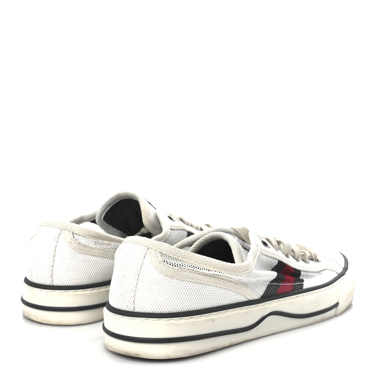 Gucci Mesh Web Womens 1977 Tennis Sneakers 37.5 Great White Mystic White 5 of 8