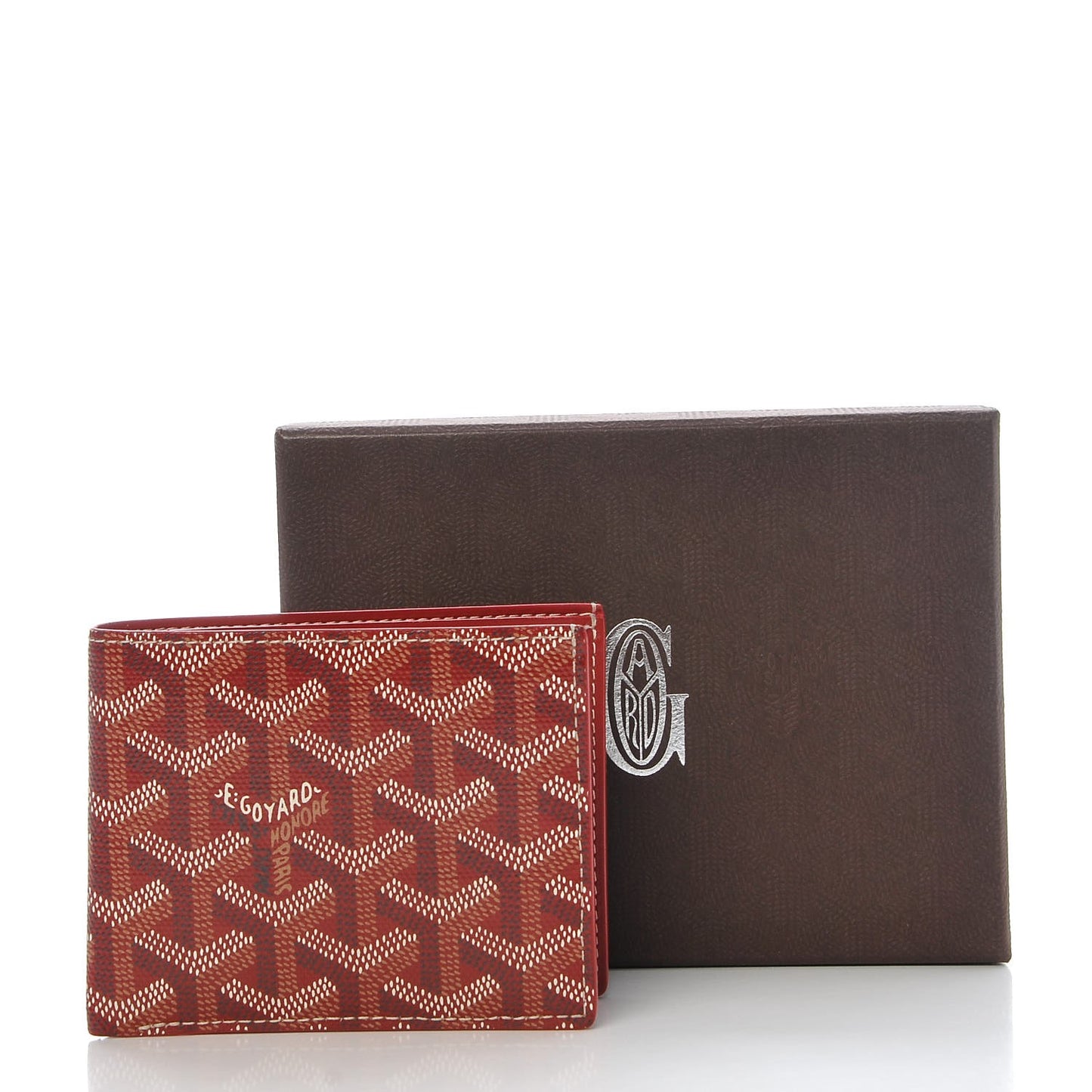 Goyardine Bifold Victoire PM Wallet Red