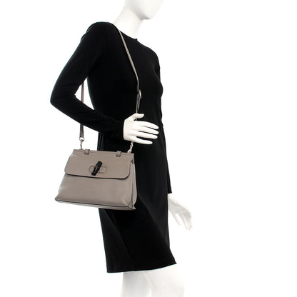 Gucci Cellarius Calfskin Small Bamboo Daily Top Handle Bag Storm Grey 2 of 14