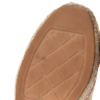 Chanel Lambskin CC Espadrilles 38 Beige Black 8 of 13