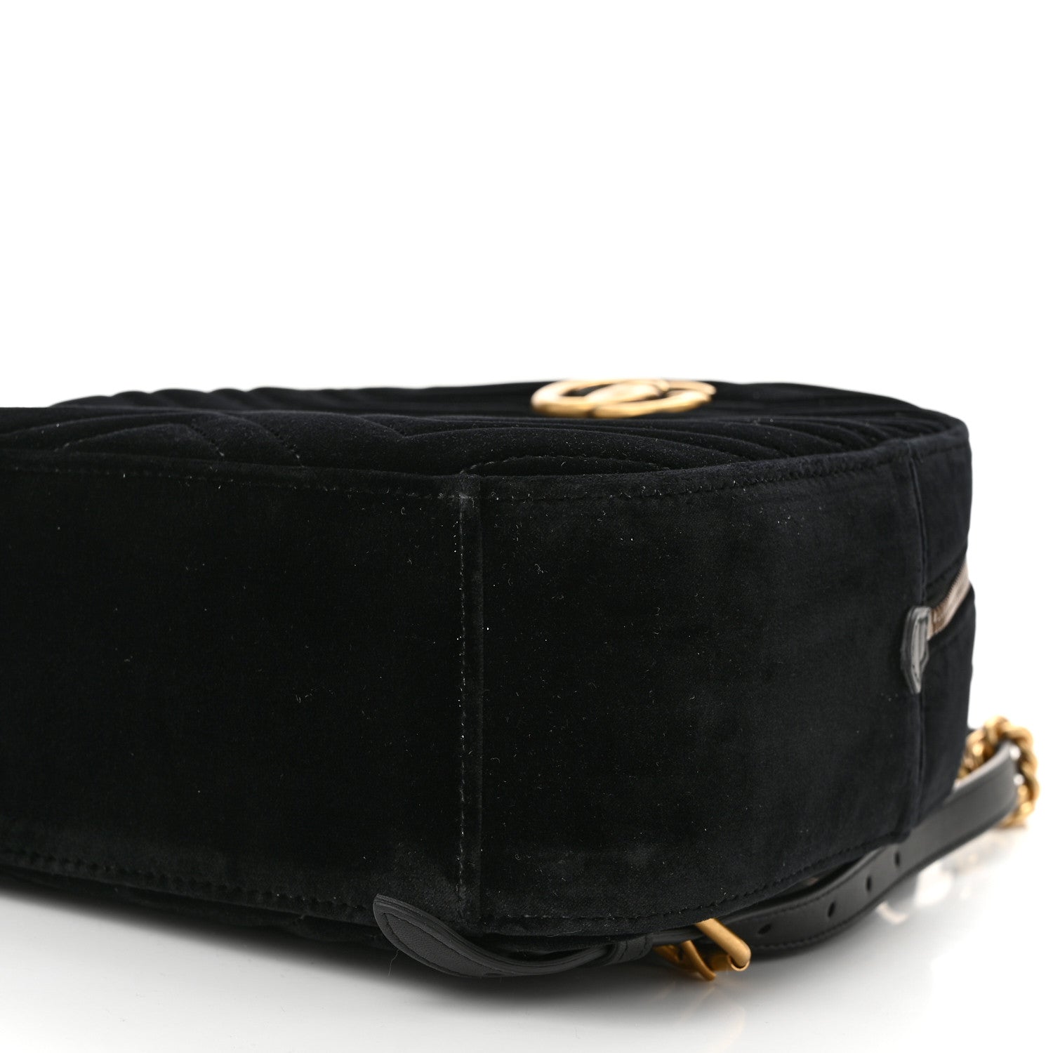 Gucci Velvet Matelasse GG Marmont Dome Backpack Black 10 of 10