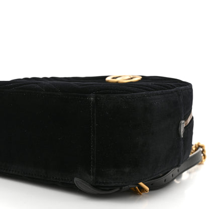Gucci Velvet Matelasse GG Marmont Dome Backpack Black 10 of 10