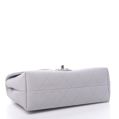 Chanel Grained Calfskin Quilted Single Flap Grey 4 of 10