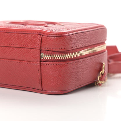 Chanel Caviar Quilted Small CC Filigree Vanity Case Red 10 of 13