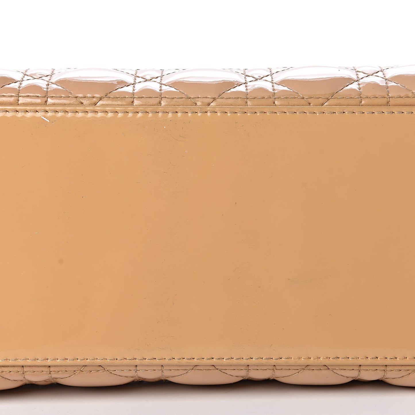 Patent Cannage Medium Lady Dior Beige