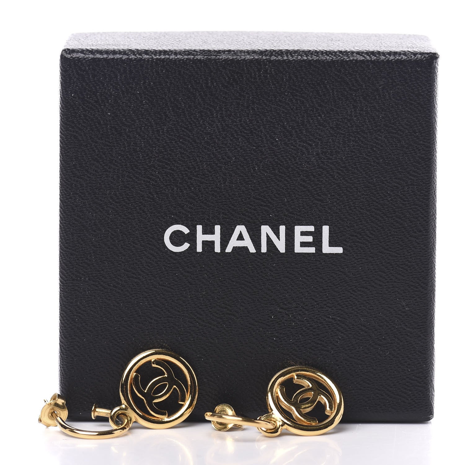 Chanel CC Drop Earrings Gold 4 of 4