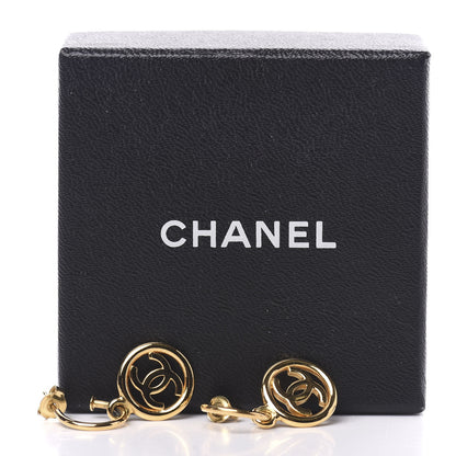 Chanel CC Drop Earrings Gold 4 of 4