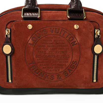Louis Vuitton Suede Stamped Havane Bowler GM Brun 8 of 14