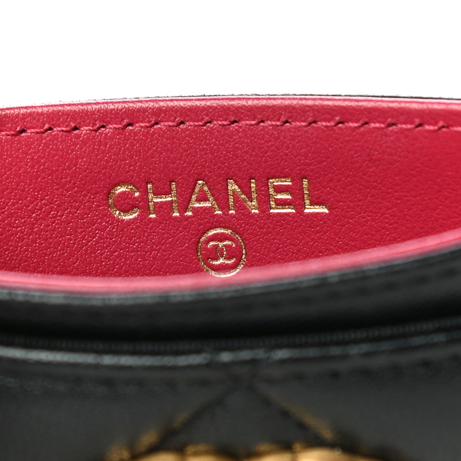 Chanel Lambskin Quilted Chanel 19 Card Holder Black 6 of 17