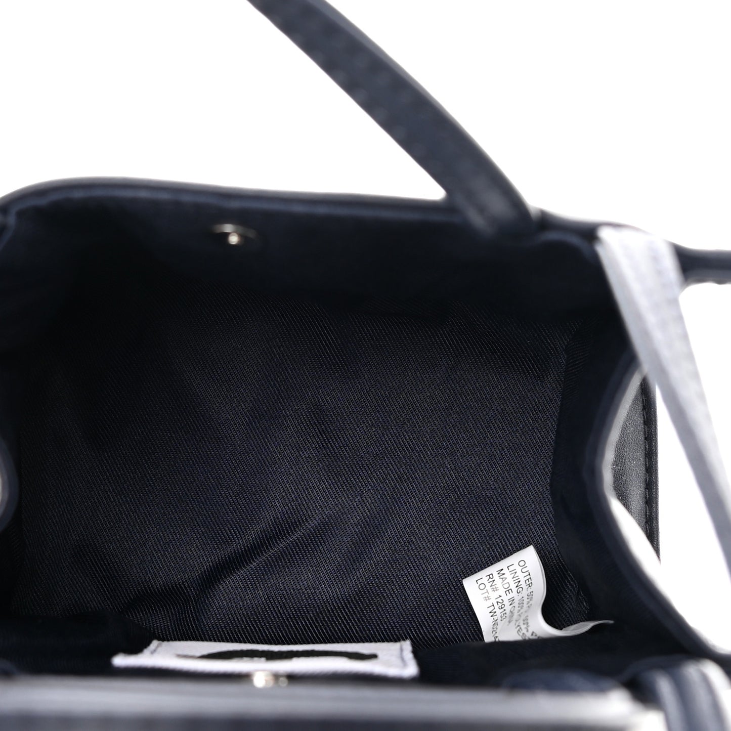 Vegan Leather Small Shopping Bag Navy