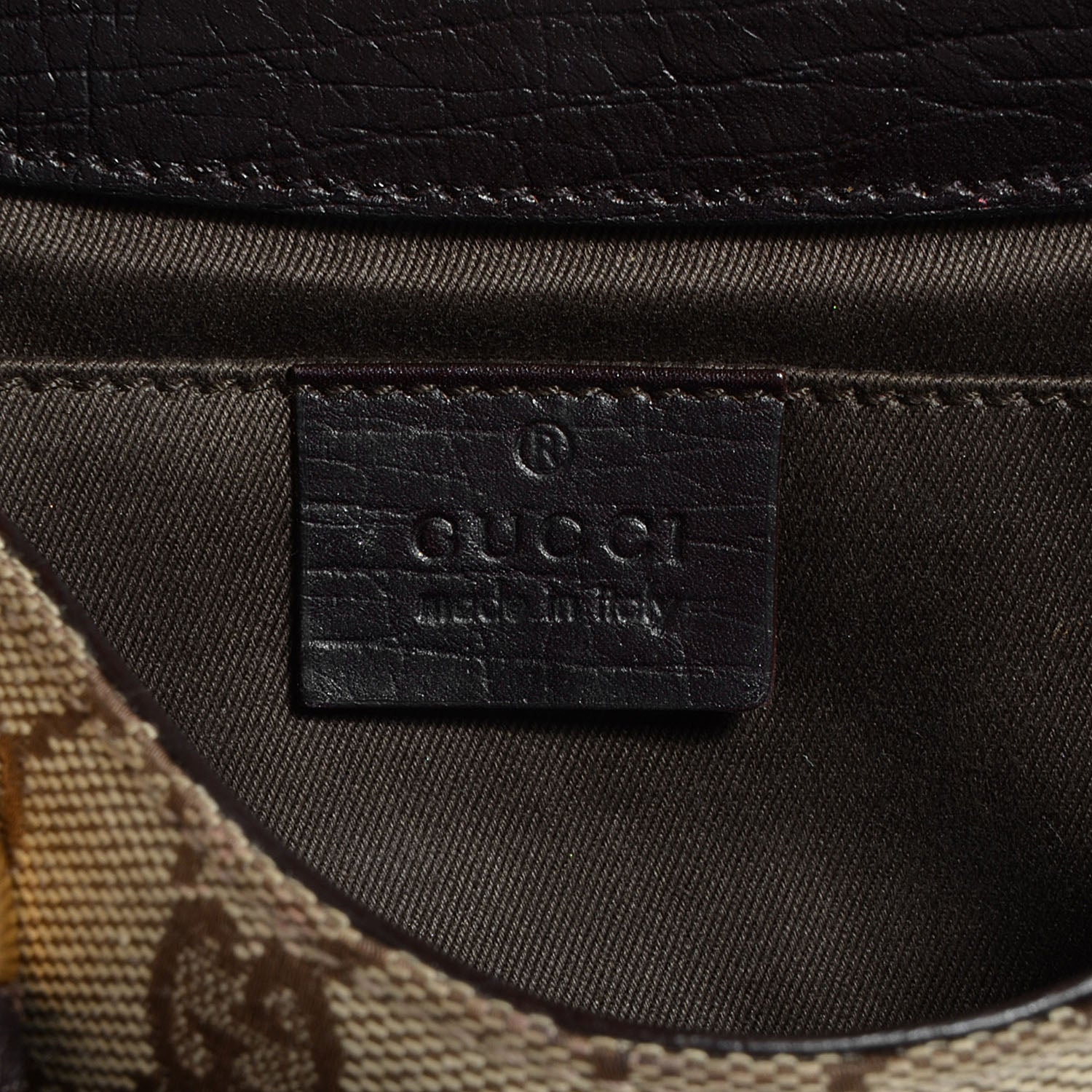Gucci Monogram Horsebit Clutch Brown 6 of 7