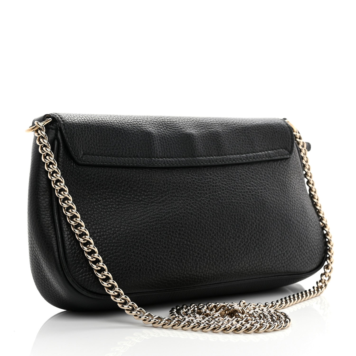 Gucci Pebbled Calfskin Medium Soho Flap Crossbody Black 3 of 11