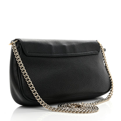 Gucci Pebbled Calfskin Medium Soho Flap Crossbody Black 3 of 11