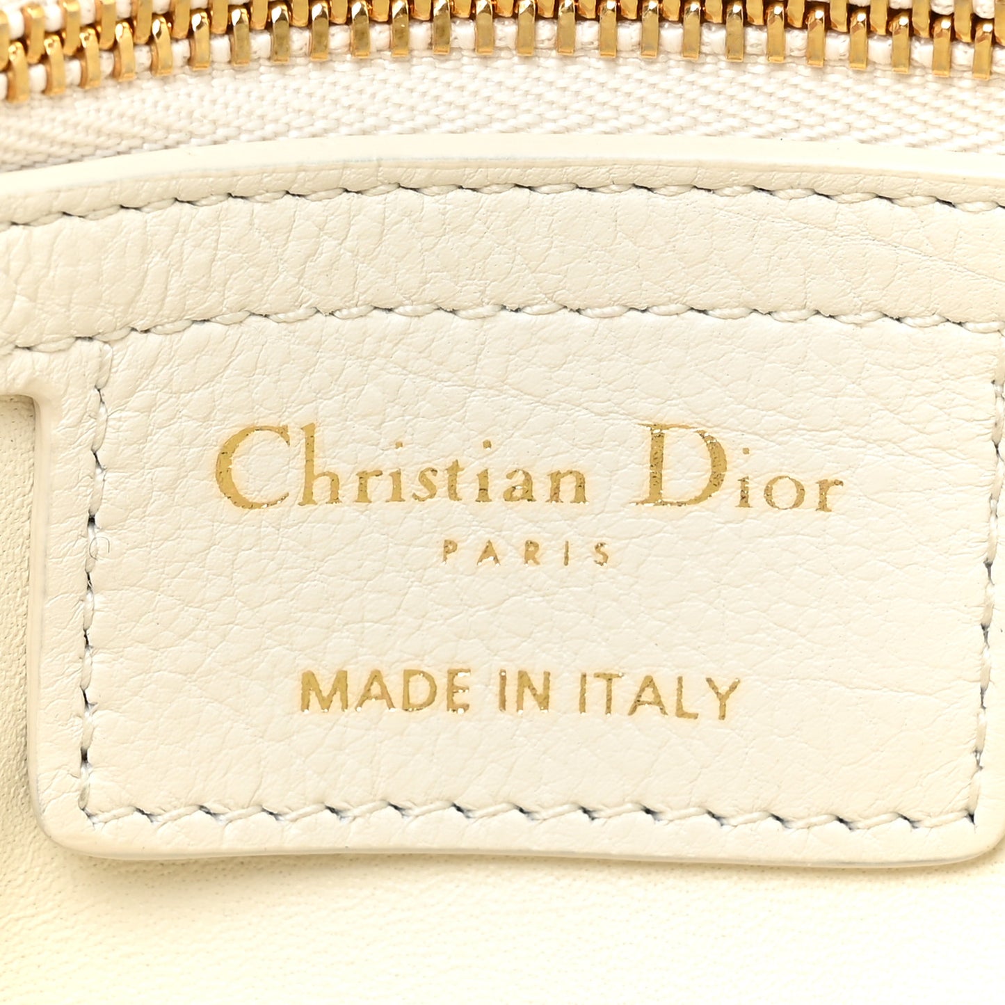 Calfskin Cannage Small Caro Bag Ivory