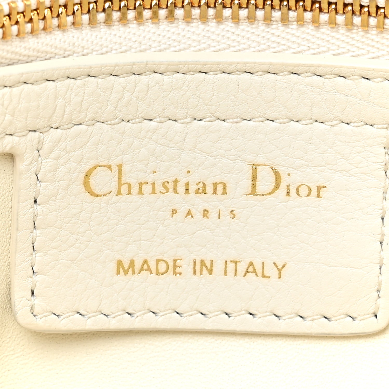 Christian Dior Calfskin Cannage Small Caro Bag Ivory 5 of 10