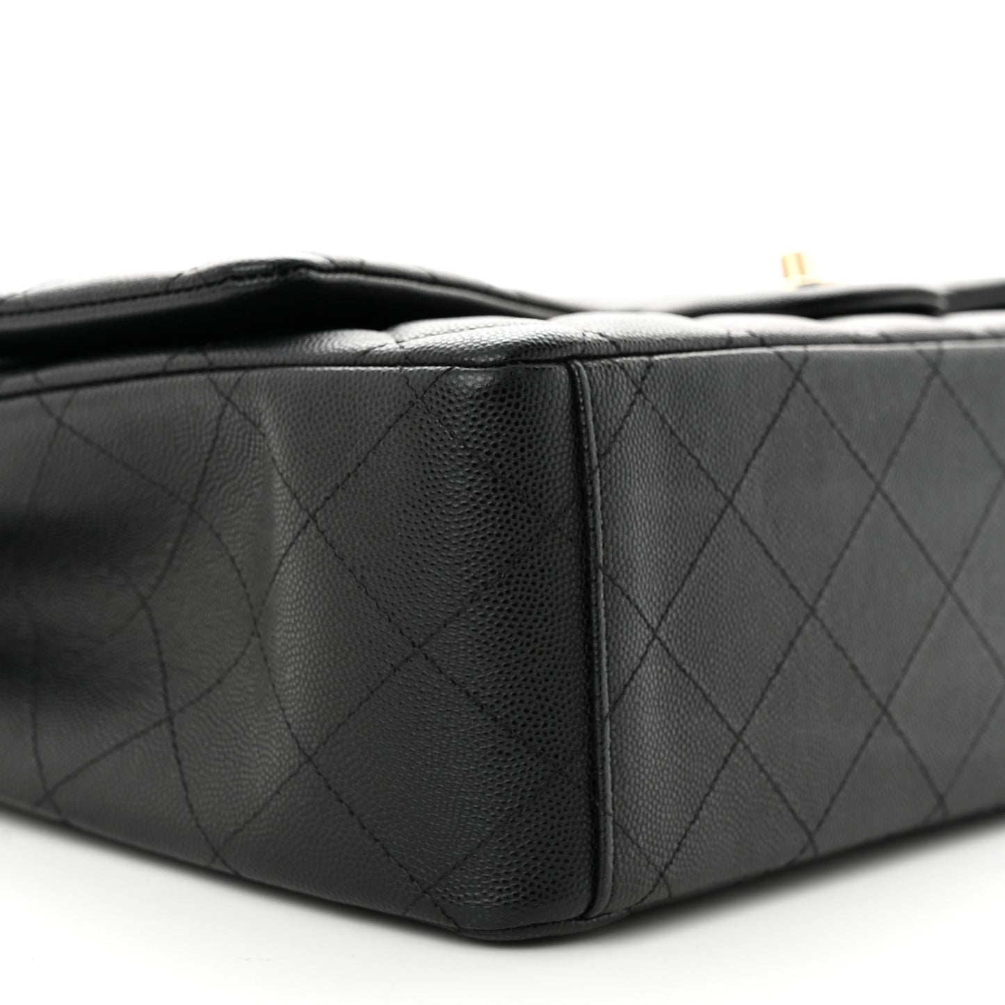 Caviar Quilted Maxi Double Flap Black