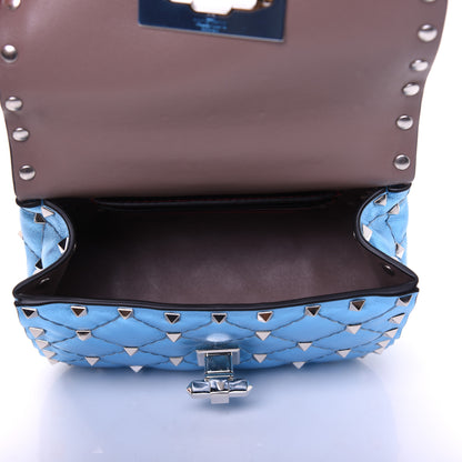 Valentino Garavani Metallic Nappa Micro Rockstud Spike Shoulder Bag Cerulean 5 of 14