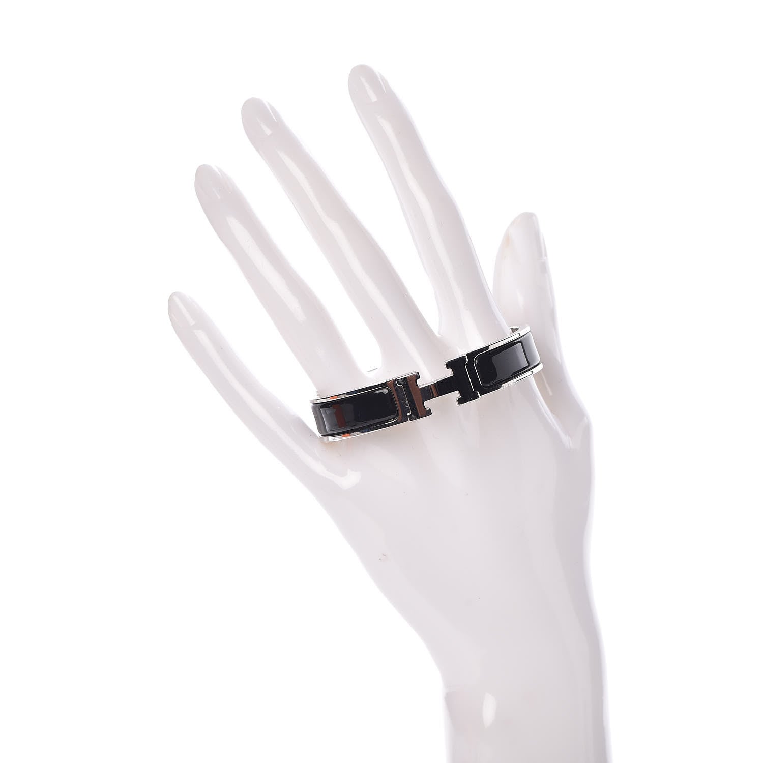 Hermes Enamel Narrow Clic Clac H Bracelet PM Black 2 of 6