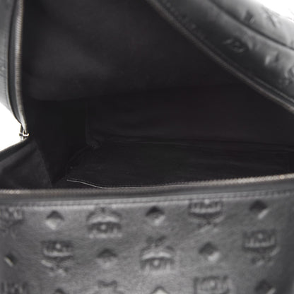 MCM Calfskin Ottomar Medium Two Tone Monogram Backpack Black 5 of 9