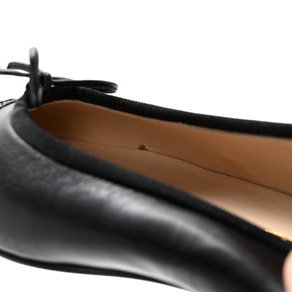 Chanel Lambskin Patent CC Cap Toe Ballerina Flats 35.5 Black 10 of 11