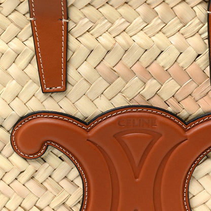 Celine Raffia Calfskin Triomphe Teen Panier Tan 7 of 11
