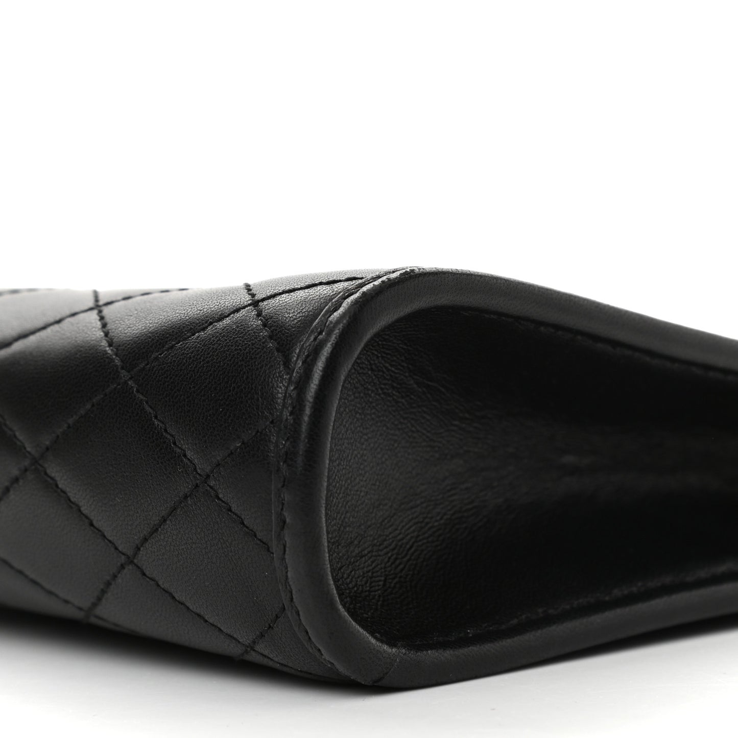 Lambskin Quilted Monogram Baby Victoire Chain Clutch Bag Black