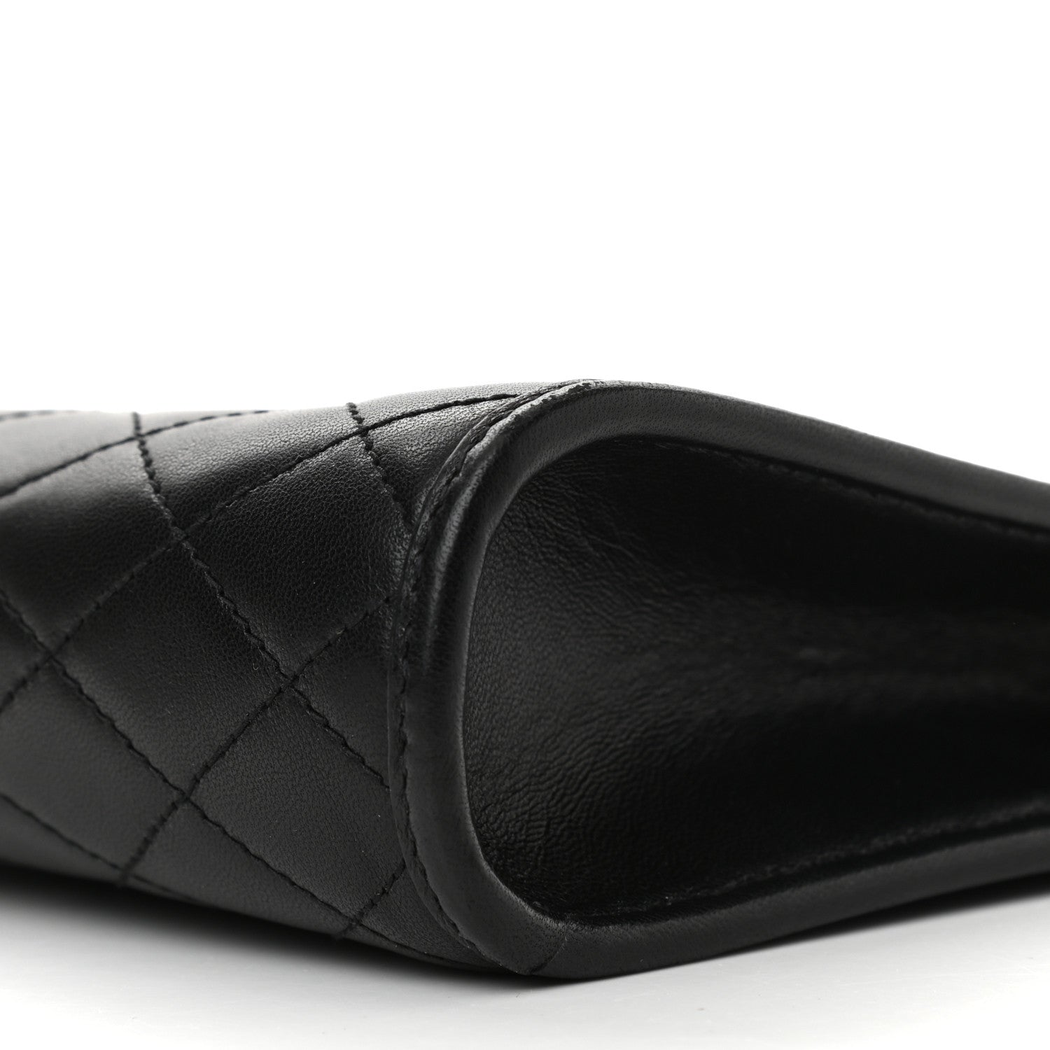 Saint Laurent Lambskin Quilted Monogram Baby Victoire Chain Clutch Bag Black 10 of 10