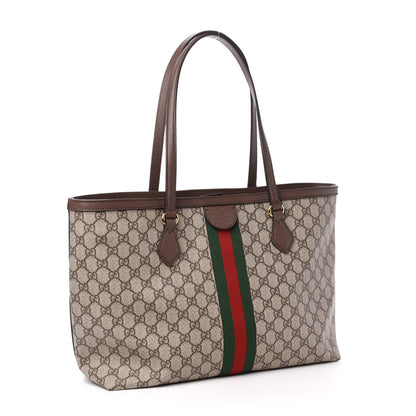 Gucci GG Supreme Monogram Medium Ophidia Shopping Tote Brown 3 of 11
