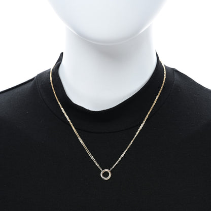 Cartier 18K Pink Yellow White Gold Trinity Double Chain Pendant Necklace 3 of 5