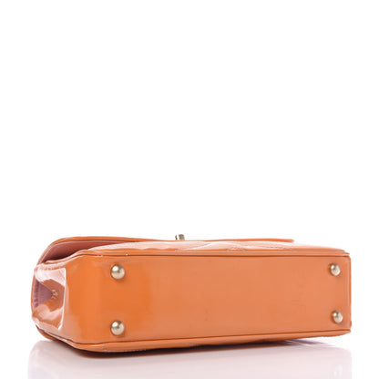 Chanel Patent Small Single Flap Orange 4 of 12