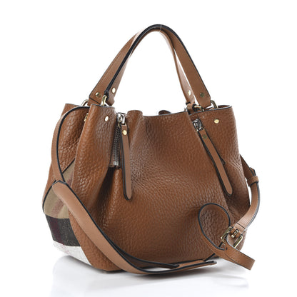 Burberry Grainy Calfskin House Check Small Maidstone Saddle Brown 2 of 8